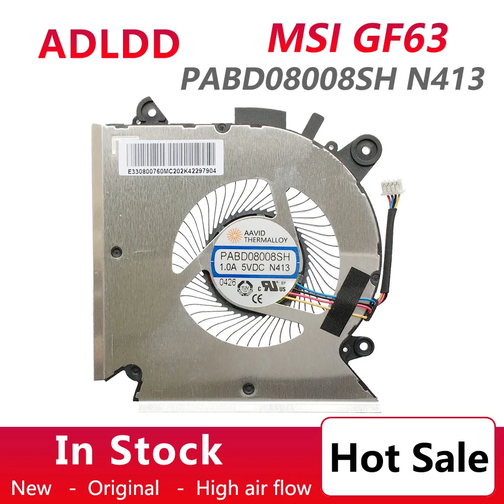 Новый оригинальный вентилятор охлаждения ЦП для ноутбука MSI GF63 MS 16R1 Вентилятор