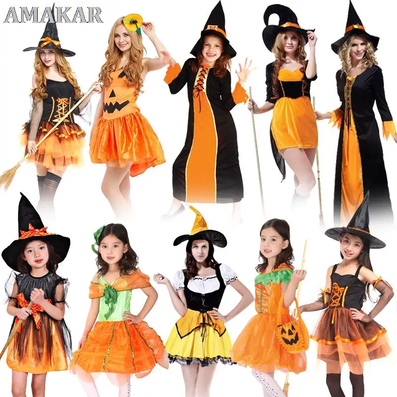 Обруч для волос в виде тыквы и ведьмы на Хэллоуин карнавальный костюм косплея