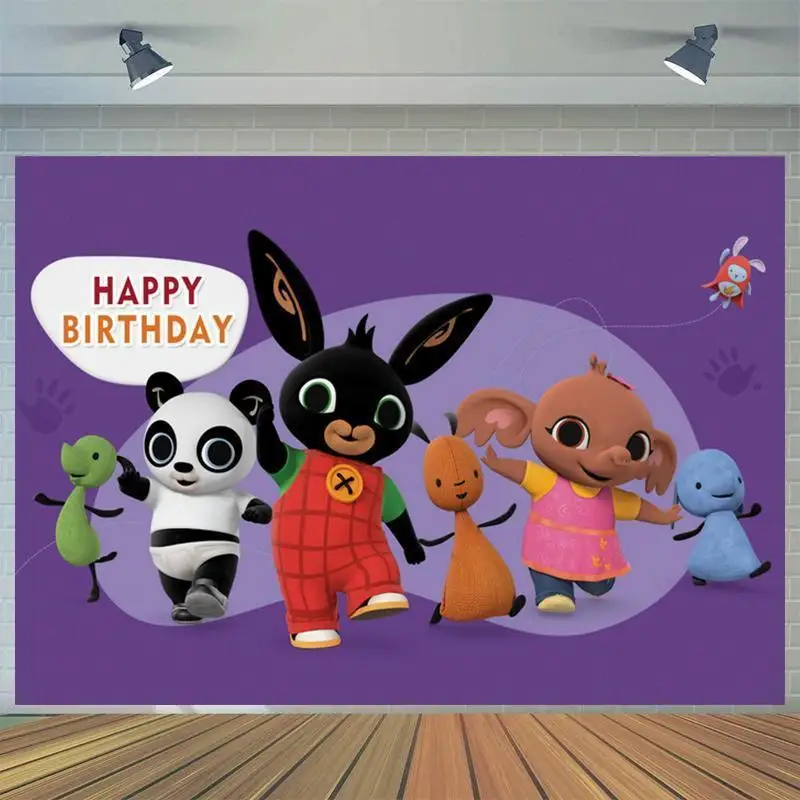 

Cute Animals Holding Hands Playing Purple Background Child Birthday Party Decoration Photography Studio Photo Digital Backdrop