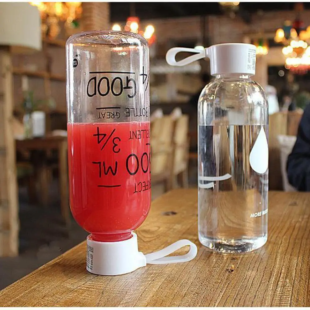 500 мл портативная стеклянная ПК Спортивная дорожная бутылочка для питья