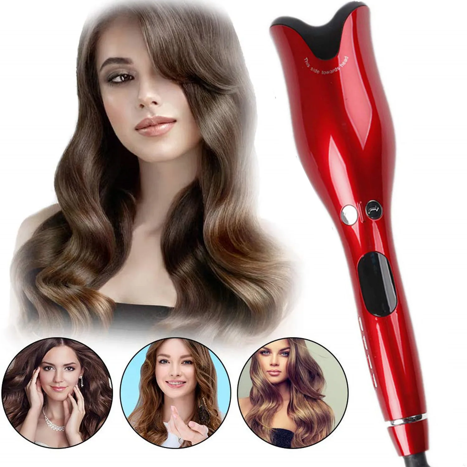

Automatic Hair Curler Electric Ceramic Heating LCD Display Rotate Wave Curling Iron Air Curling Wand Irons Hair Styling Tools