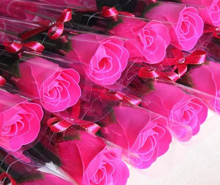 

40Pcs/lot Hand made Rose Flower Soap Bath Petals Soaps Wedding Favors Birthday Gifts Home Decorations supplies 5 color