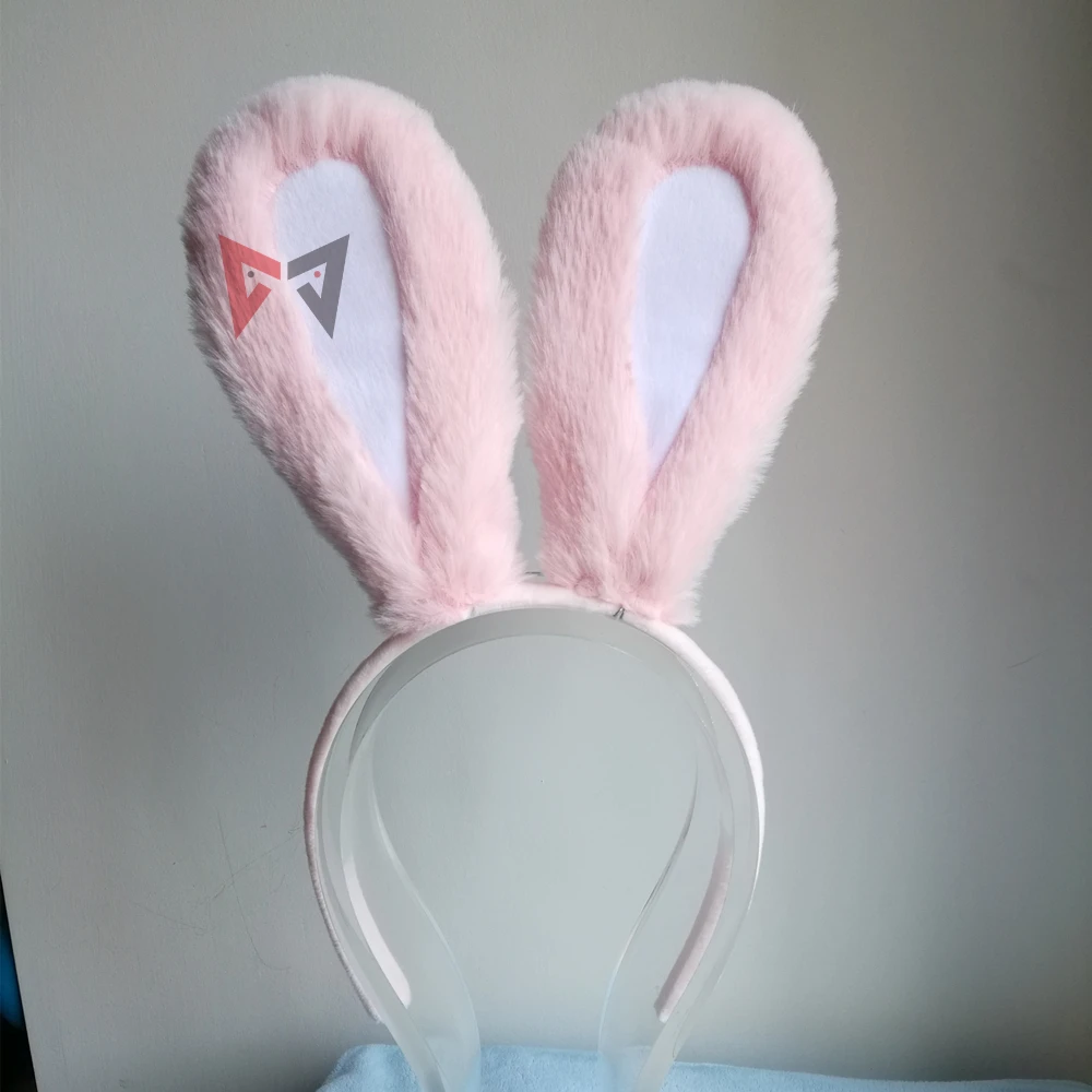 Новый головные уборы с кроличьими ушами Hairhoop розовые ботильоны меховой