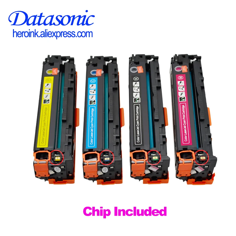 Тонер картридж Dat совместимый с CF540A CF541A CF542A CF543A CF540 для H P Laserjet M254 M254nw M254dw MFP M281fdw