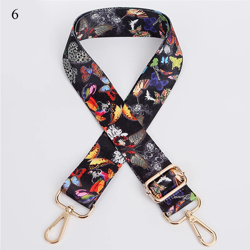 

Ethnic Style Shoulder Strap Colorful Webbing Creative Printing Shoulder Straps Adjustable Shoulder Bag Replacement Strap