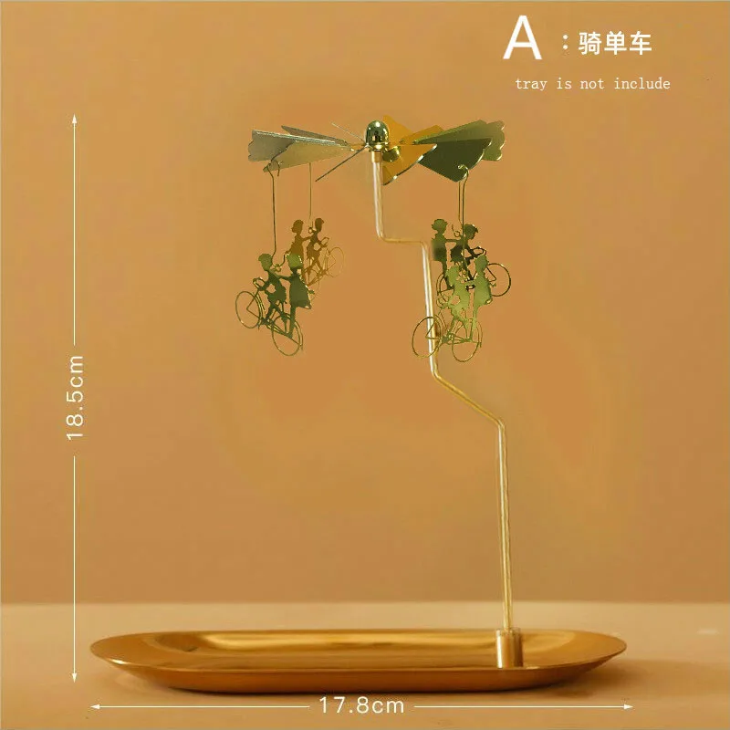 Вращающийся подсвечник Ароматизированная свеча романтическая прогулочная