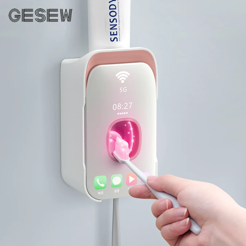 Автоматический Дозатор зубной пасты GESEW настенный держатель для зубных щеток