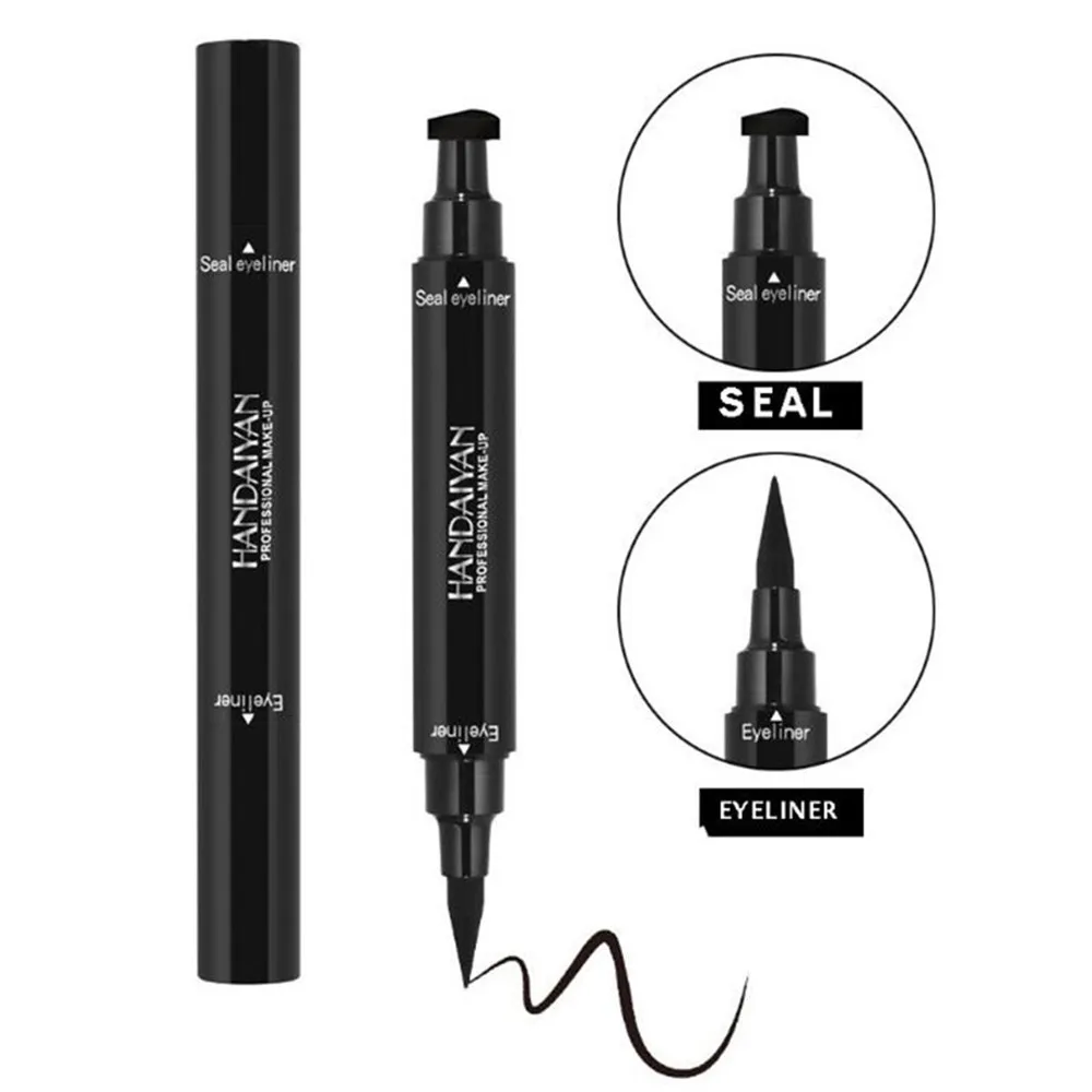 3 шт./компл. двухсторонняя подводка для глаз штамп жидкая карандаш супер яркость с