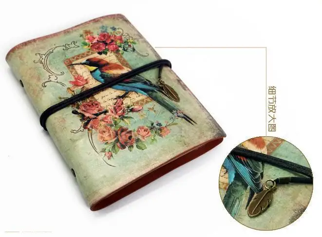 Винтажные канцелярские принадлежности блокнот ПУ искусственная кожа бумага для