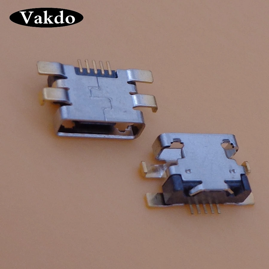 1 100 шт. разъем Micro USB 5 P контактный micro female для зарядки порт V8 и передачи данных