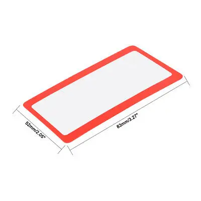 Fresnel Lens Magnifier 75mmx40mm 3X 300% Credit Card Red 10pcs | Канцтовары для офиса и дома