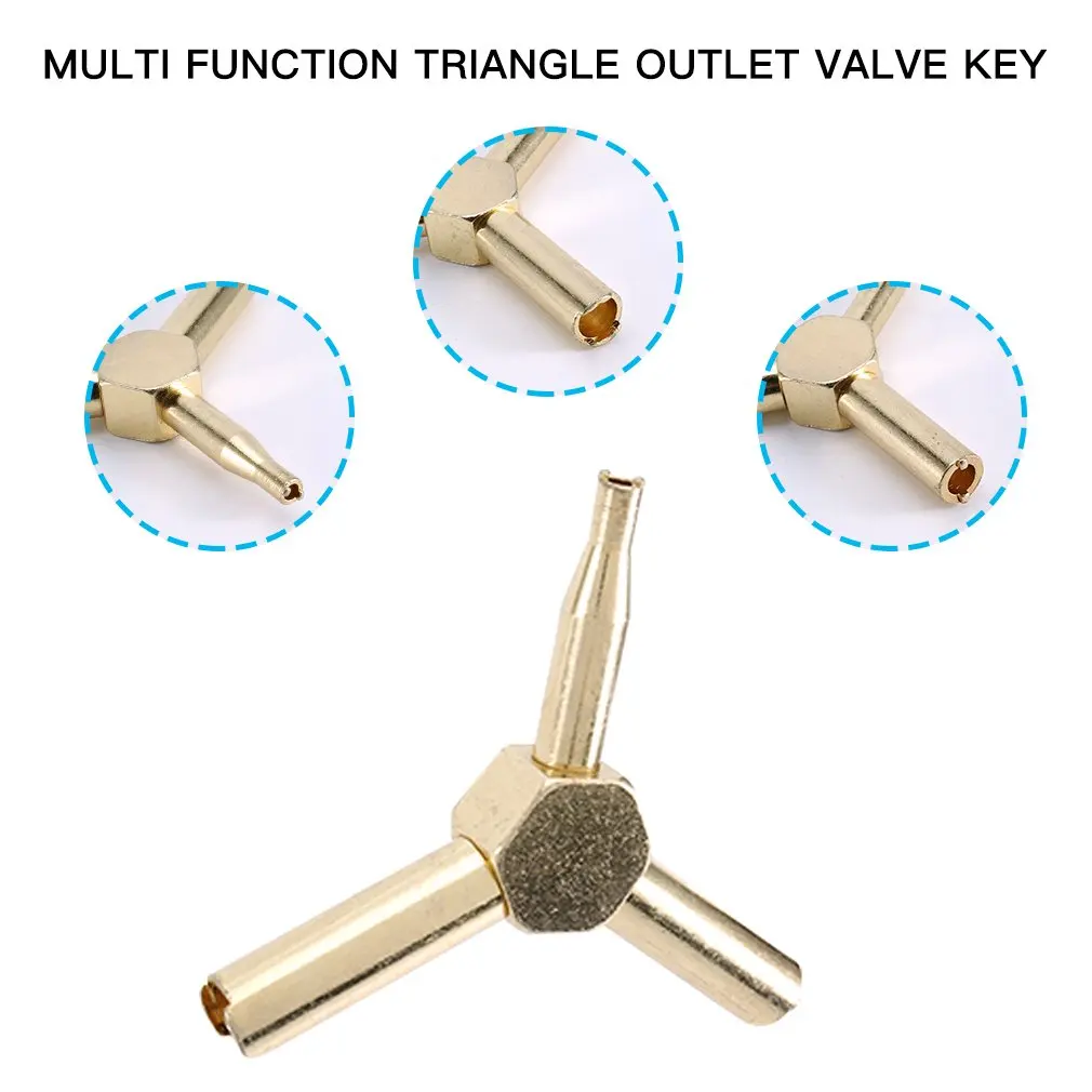 

Valve Key Removal Tool Stainless Steel Multi Function Triangle Outlet Valve Key Disassembly Wrench Tool