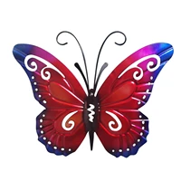 wrought iron carved wall decoration butterfly shaped hanging diy craft for living room