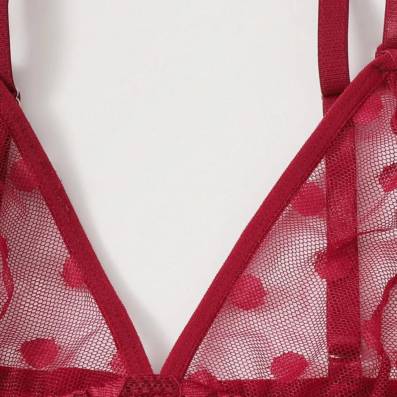 

Dot Embroidery Lingerie Pajamas Set Women Lace Hollow Backless Underwear See Through Sleepwear Lovely G-string Lace Pyjamas Set