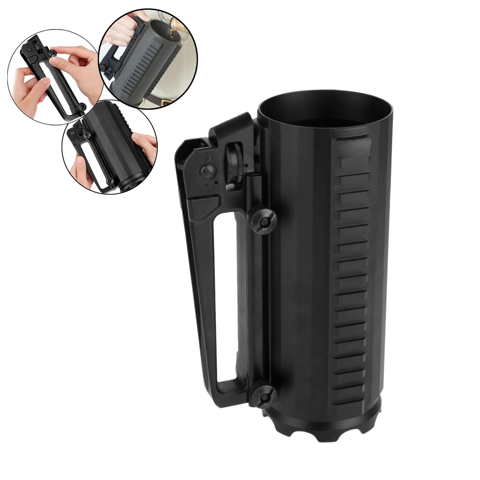 Охотничья тактическая пивная кружка с Рельсом 20 мм многофункциональная походная