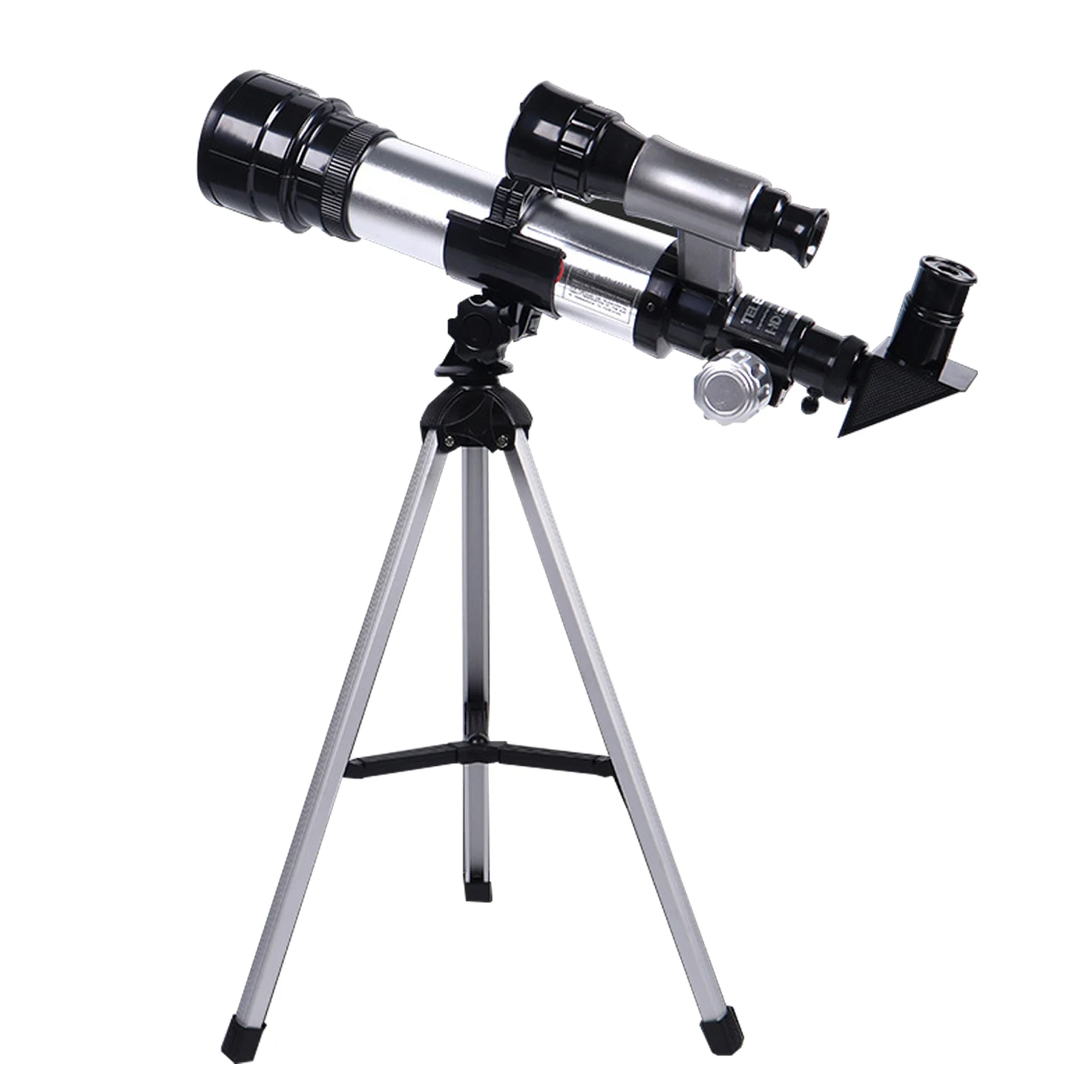 

74mm Aperture Astronomical Refractor Telescope 350-400mm with Adjustable Tripod Phone Adapter Compass Alloy Carry Case for Kids