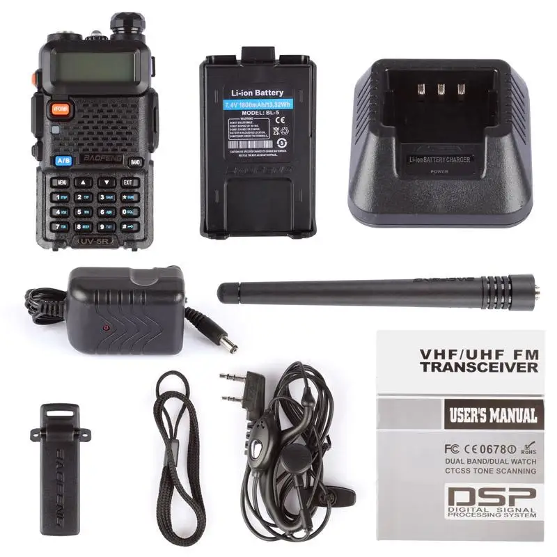 

Powerful Baofeng UV-5R Walkie Talkie VHF UHF Transceiver Dual Band Two Way Radio