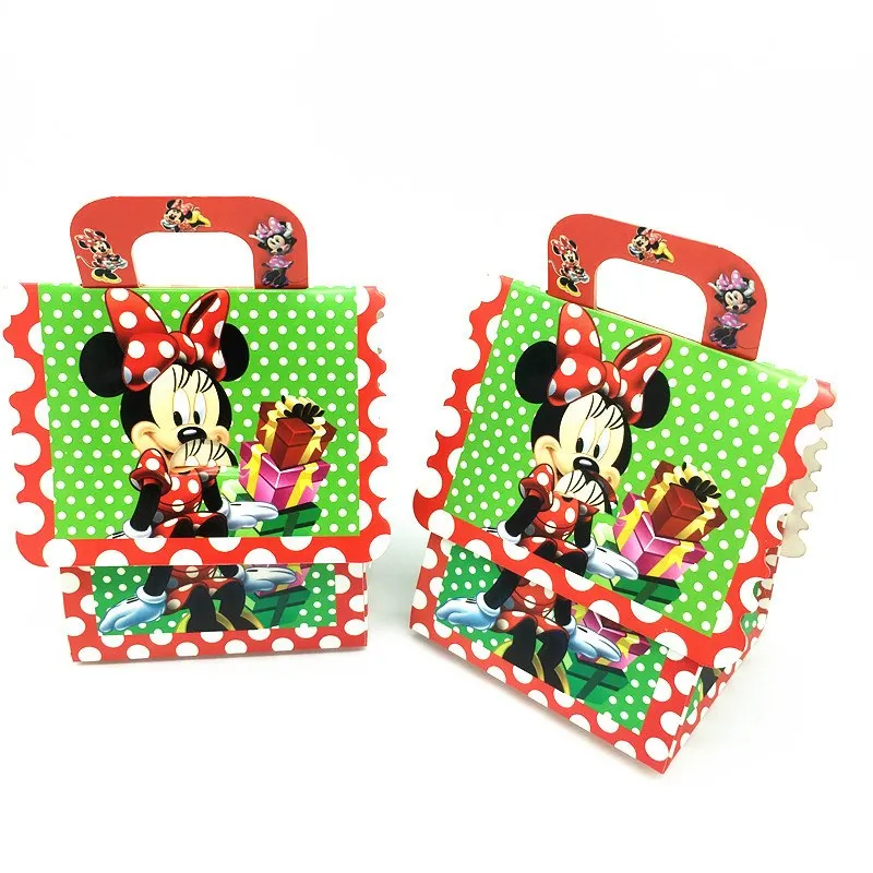 Book box 6pcs Минни anniversaire вечерние Минни Маус посуда коллекция для маленьких детей на день рождения украшения, товары для вечеринки - Цвет: Book box 6pcs
