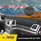 Кожаный Противоскользящий коврик для Jeep Grand Cherokee WK2 2011-2019, накладка на приборную панель, Солнцезащитный коврик, защитные аксессуары для ковра