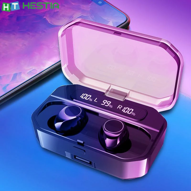 S9 TWS Bluetooth беспроводные наушники три светодиодный дисплей питания сенсорное