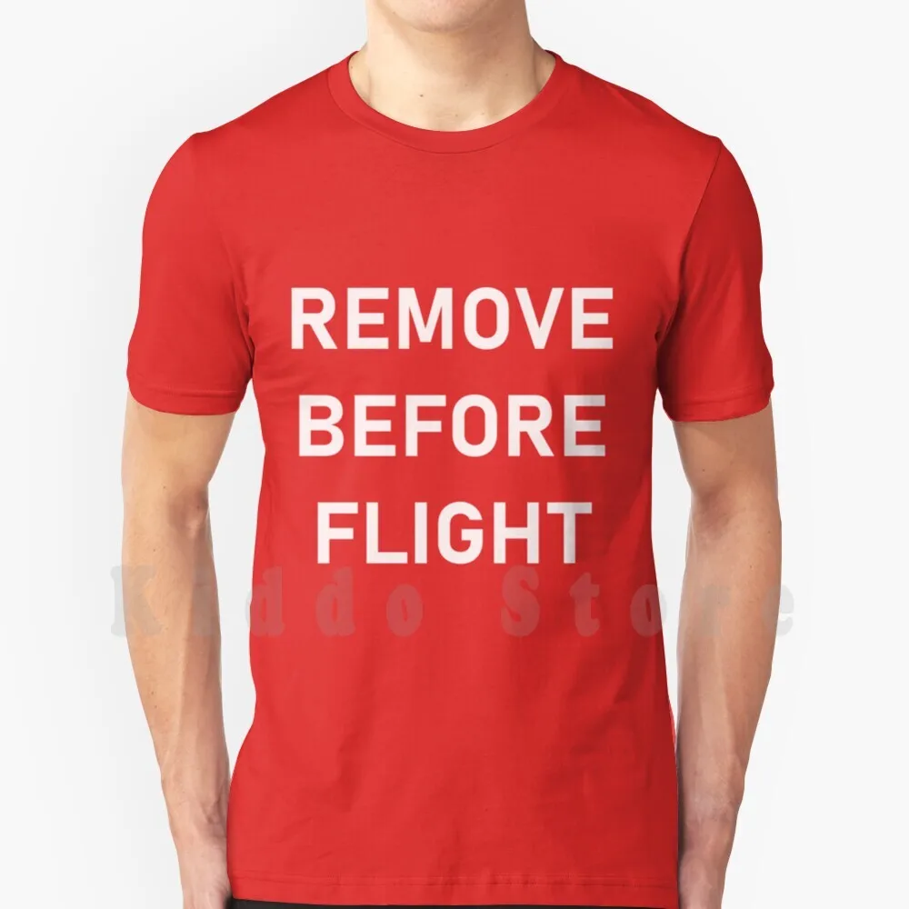

Футболка с надписью «Remove Before Flight», 100% хлопок