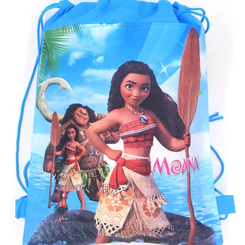 moana-drawingbag2 1 шт./лот Дисней замороженные MIinnie Микки Маус София украшение для торта на день рождения на тему "Лошадки карусели" Детская сумка на подарок обувь сумки школьный портативный рюкзак - Цвет: moana-drawingbag2