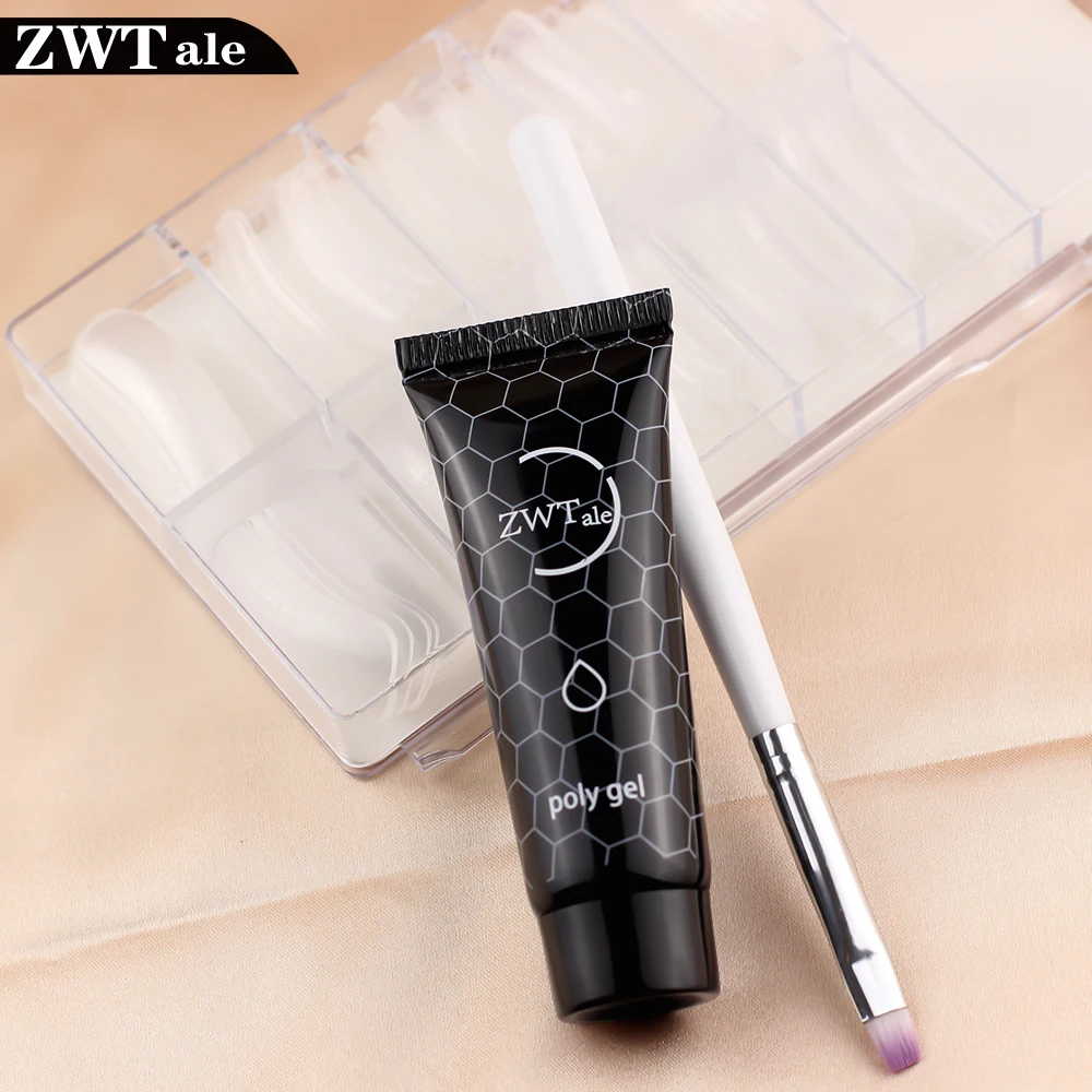 Набор из полигеля V Love для ногтей прозрачный Камуфляжный цвет форма кончиков