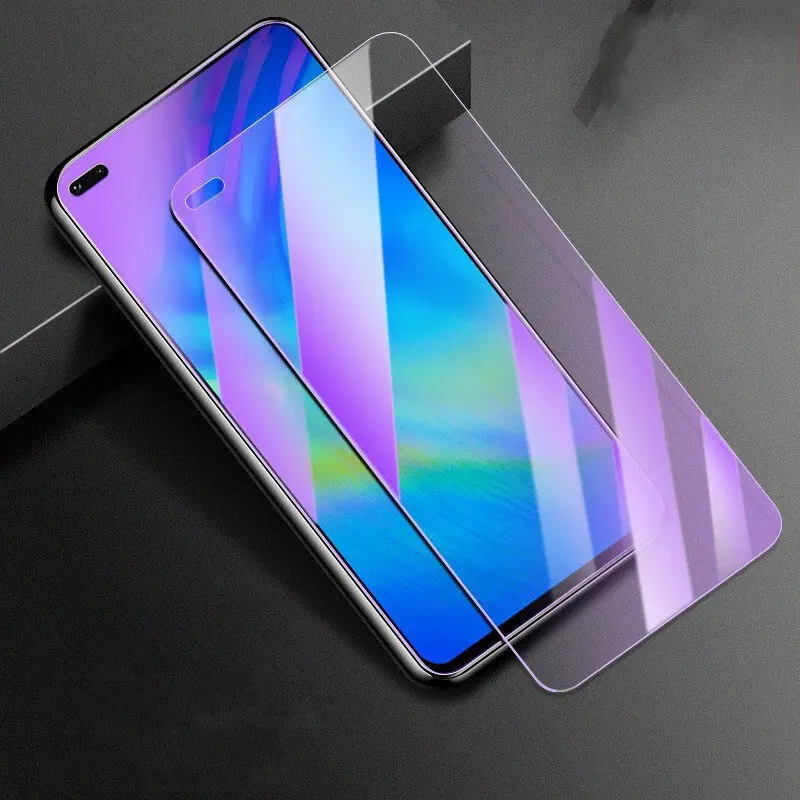 Закаленное защитное стекло для OPPO Reno 4 5G Защита экрана 3 Youth Pro 3A 4G ACE 2 2F 2Z синее