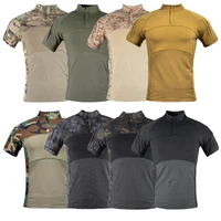 fronter military camouflage shirt men cotton short sleeve camo army tactical shirt paintball multicam uniform combat shirts
