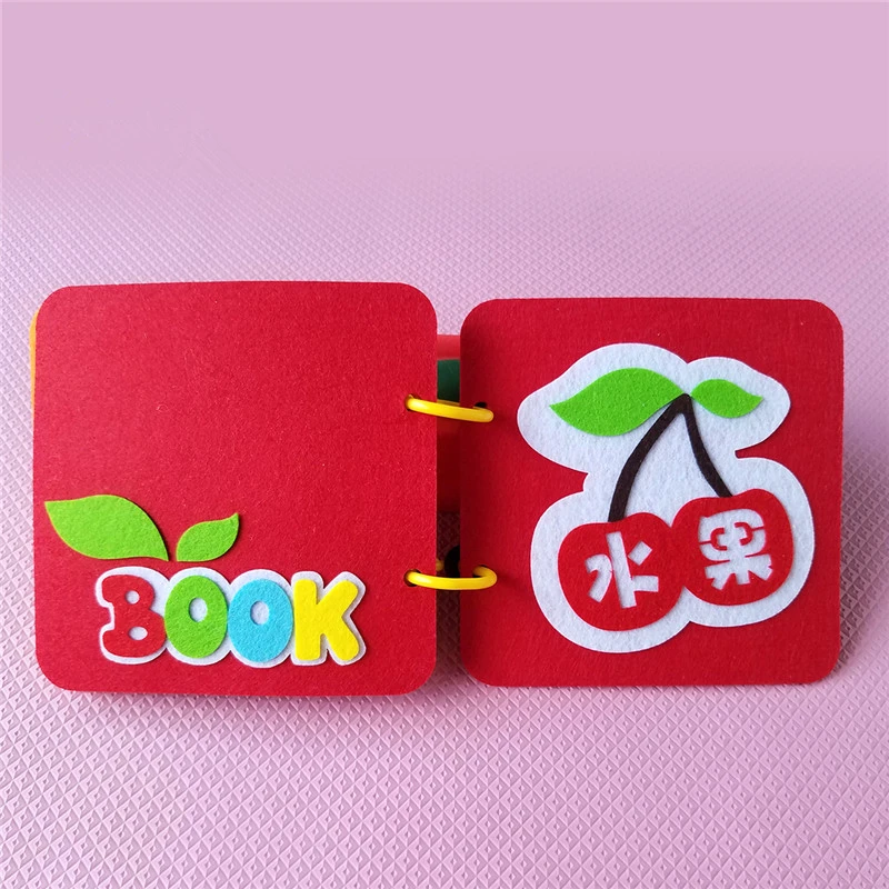 For Fruits 4 стиля DIY ремесло моя первая книга Монтессори раннее образование детская картинка книга Мама ручной работы Тихая книга DIY материал комплект для детей - Цвет: For Fruits