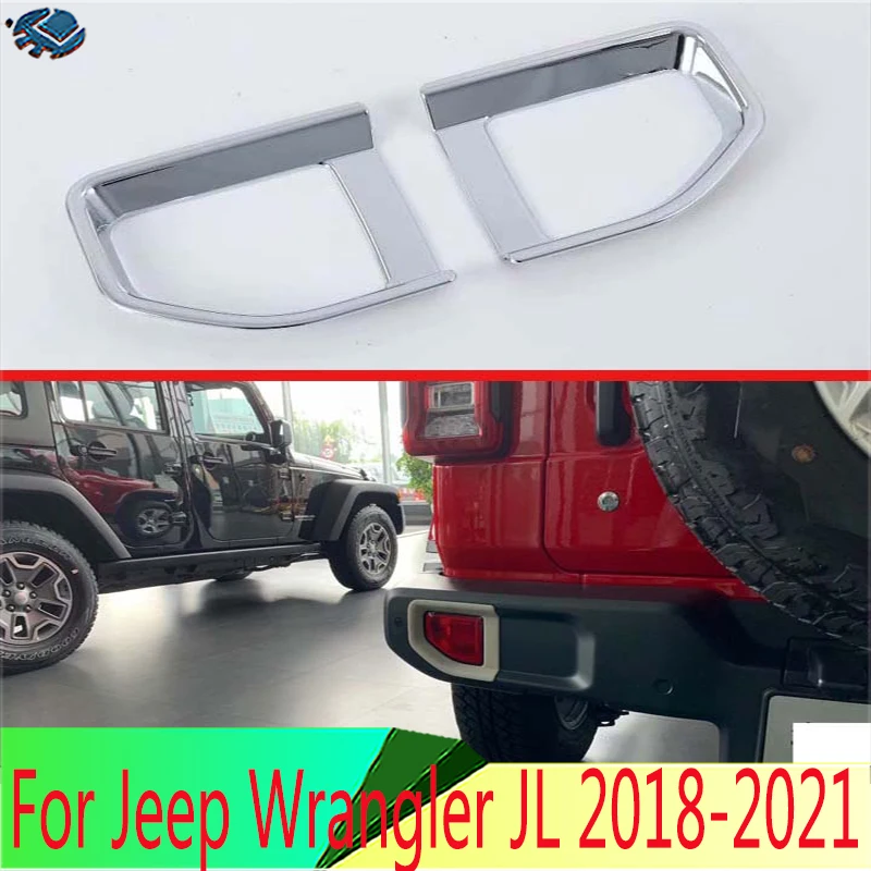 

Для Jeep Wrangler JL 2018-2021 ABS Хромированная зеркальная Обложка молдинговая рамка декоративная наклейка