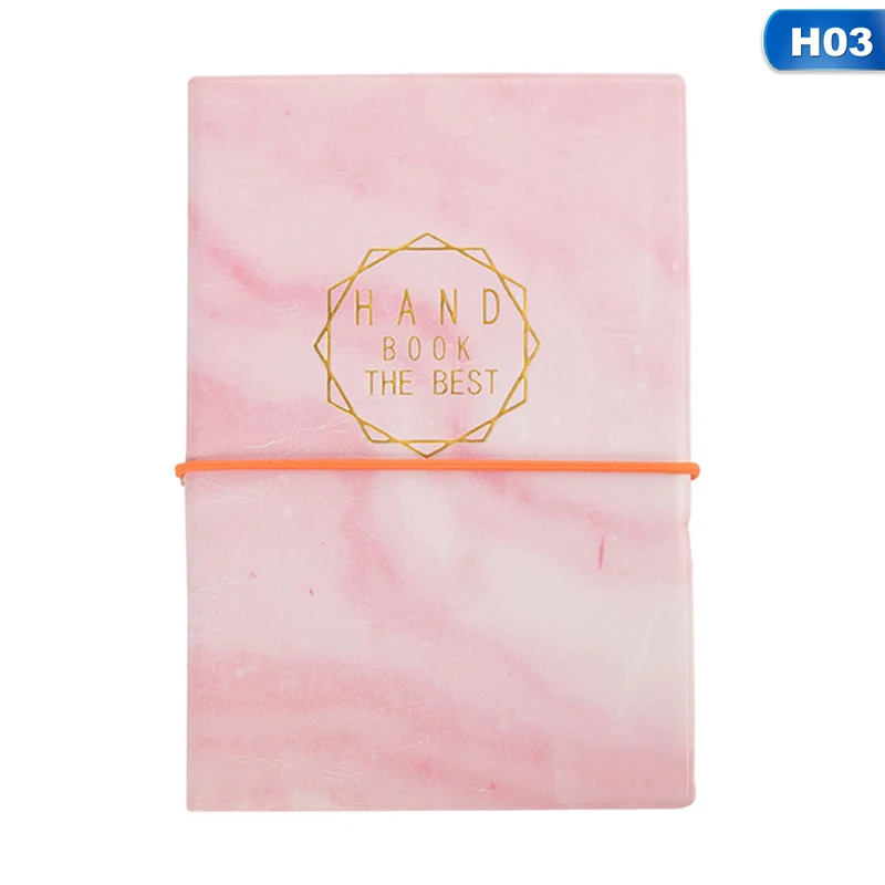 3 Fashion Simple Notebook Strap Notepad Kawaii Square Grid Blank Page Magazine Student Daily Plan Gift - Цвет: 3