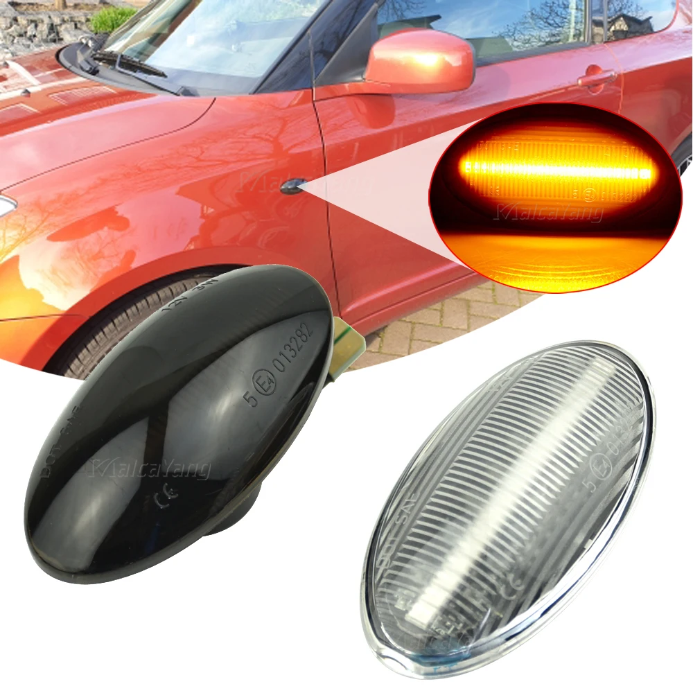 2 шт. динамический Светодиодный Боковой габаритный фонарь для автомобиля