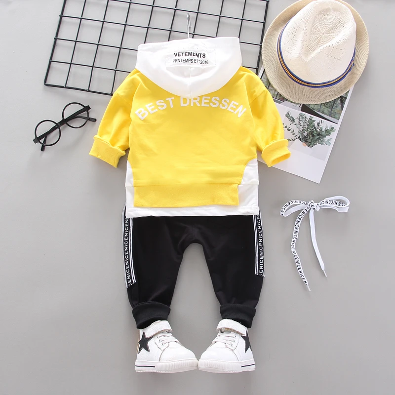 

Spring Autumn New Children Cotton Clothes Baby Girls Boys Fashion Letter Hoodies Pants 2pcs/sets Kids Infant Casual Tracksuits