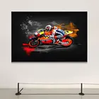Абстрактные плакаты и принты на холсте с изображением мотоцикла, современные картины на стену, Гран-при с мотоциклом картинки с гонками для украшения дома, гостиной