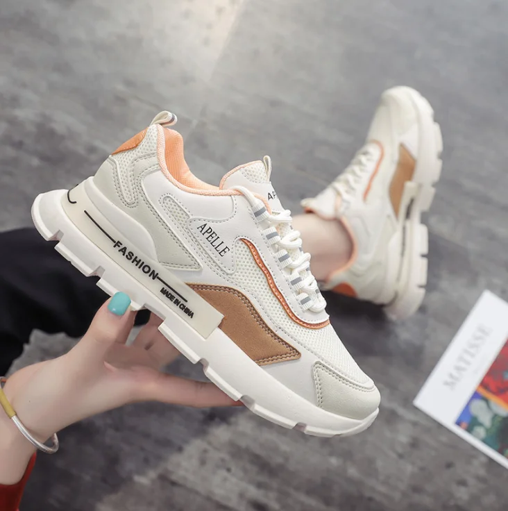 

New Sneakers Comfort Summer Breathable Non-slip Lace Lacing Walking Shoes Sports Casual Vulcanized Shoes Zapatos De Mujer