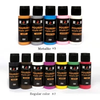 12 vivid colors acrylic paint set 60ml1 fl oz each bottle non toxic rich pigments art crafts paint supplies