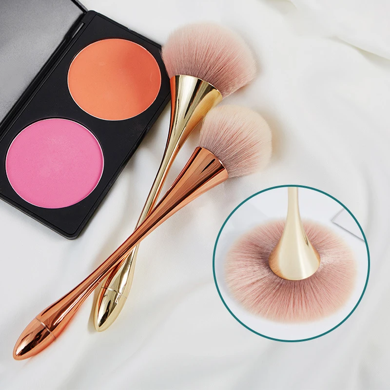 

New 1Pcs Loose Powder Brushes Gold/Rose Gold Handle Blush Brush Large-Caliber Beauty Makeup Brush Tools