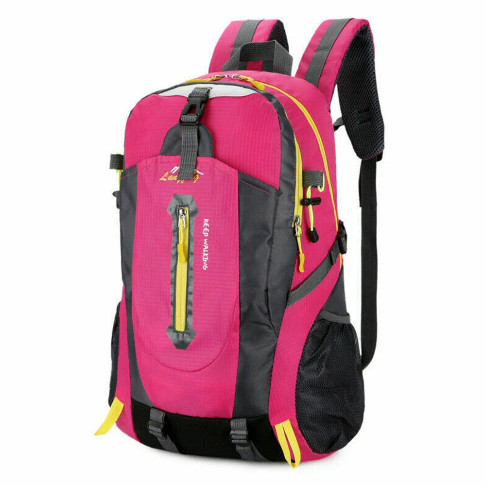 style2-rose red 40л 6 цветов открытый спортивный альпинистский рюкзак Кемпинг Туризм Треккинг Рюкзак Путешествия Водонепроницаемый чехол велосипедные сумки - Цвет: style2-rose red