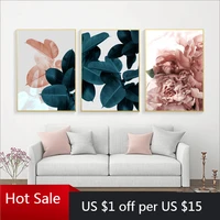 canvas painting wall pictures leaf nordic poster floral wall art decor pictures botanical prints for posters aesthetic room deco
