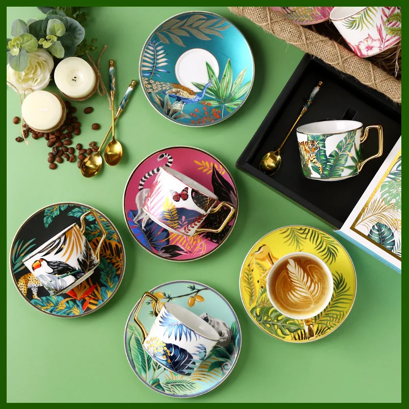 

Light Luxury Coffee Cup European Style Small Luxury Ceramic Coffee Cup And Saucer Set Small Exquisite Home Afternoon Tea Cup