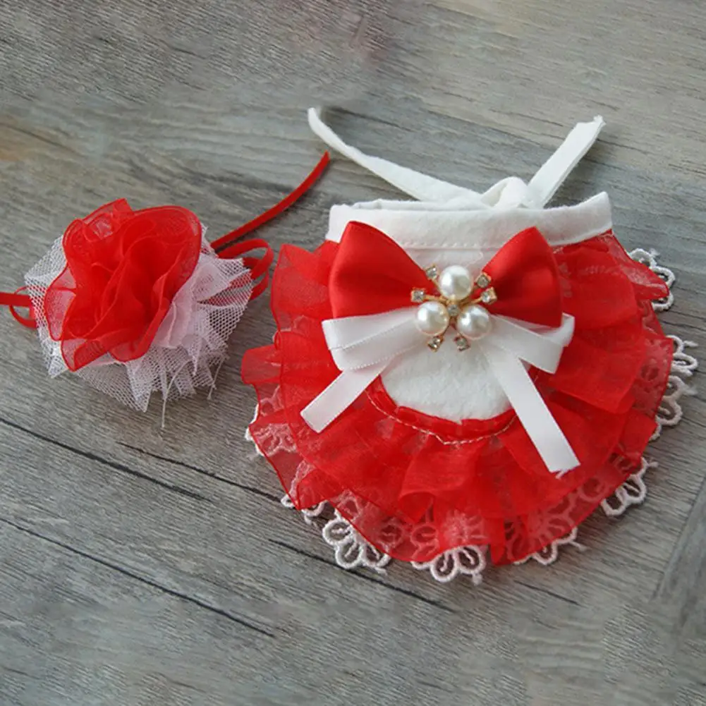 

Wear Resistant Practical Dog Collar Lace Neckerchief Neck Decor for Travel