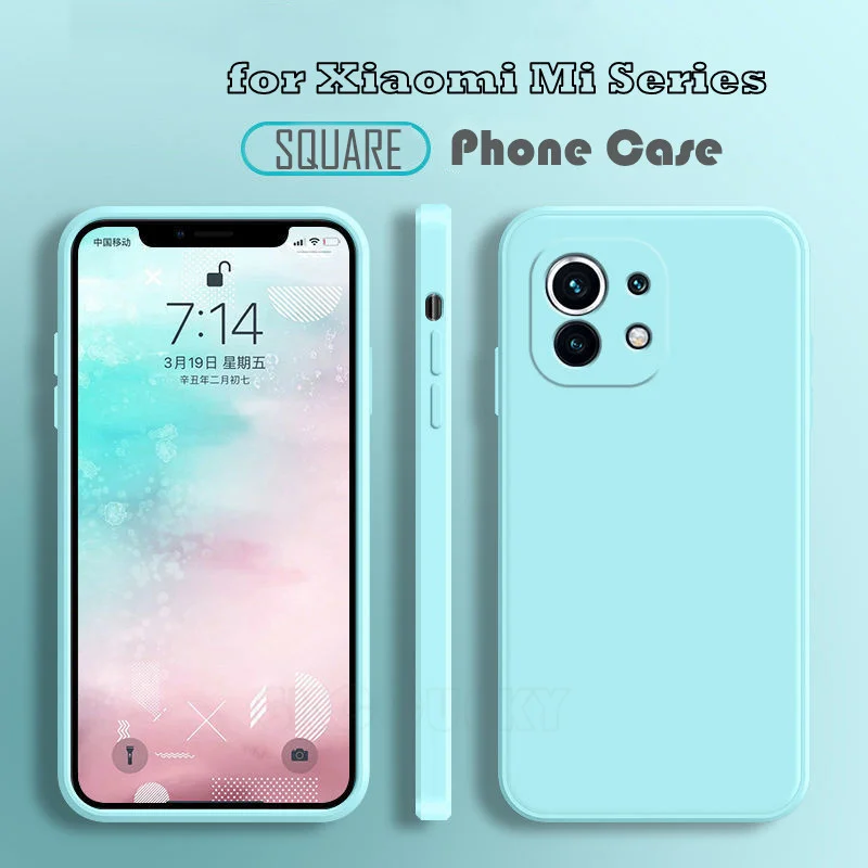 Роскошный квадратный чехол для телефона Xiaomi Mi 8 9 10 11 Lite 9T 10T 11T Note Pro A2 A3 Mix 2 2s 3 4