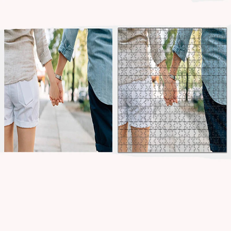 35/70/120/200/300/500/1000Pcs Photo Custom Wooden Personalized Jigsaw Puzzle Picture DIY Toys Decoration Collectiable with BOX - купить по