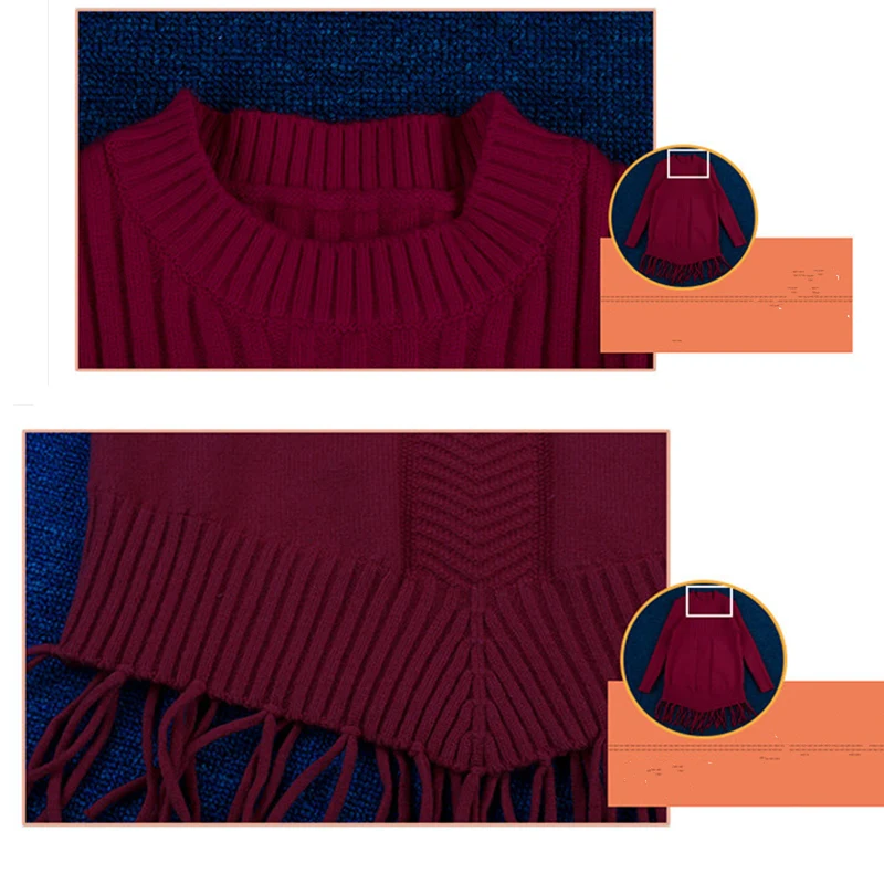 

2020 Autumn Winter Girl Sweaters Korean Ruffles Kids Girl Clothings Tassel Knitwear For Teenagers 5 6 7 8 9 10 11 12 13Years Old