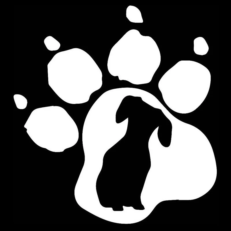 

Personalized Car Sticker Dachshund Dog Paw Print Vinyl Car Motorcycle Decorative Sticker and Decal,ZWW0338,16cm*14cm