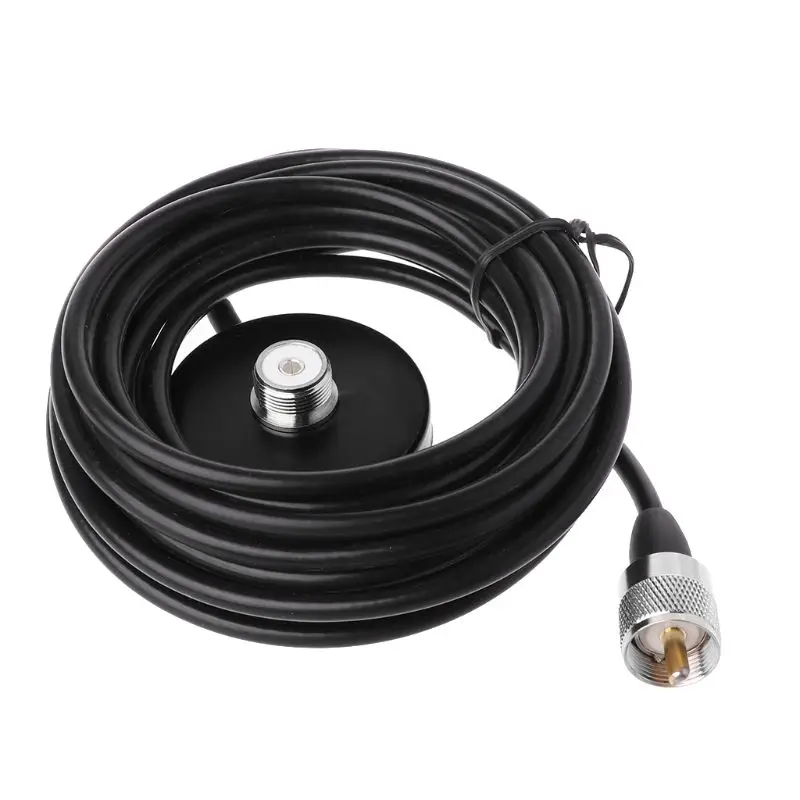 

HH-N2RS Dual Band Antenna PL-259 UHF/VHF Set with Magnetic Mount Base 5M Cable for Car Vehicle Mobile Radio Accessories