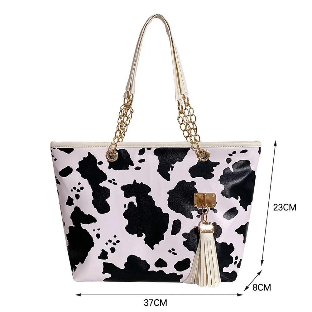 

Retro PU Leather Women Fashion Animal Pattern Printing Underarm Shoulder Bags Casual Large Capacity Ladies Shopping Handbags