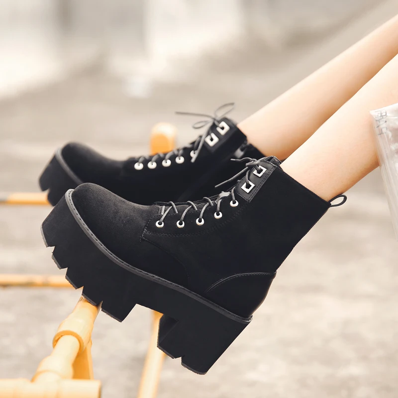 Женские ковбойские ботинки bota женские на платформе зимняя обувь высоком каблуке