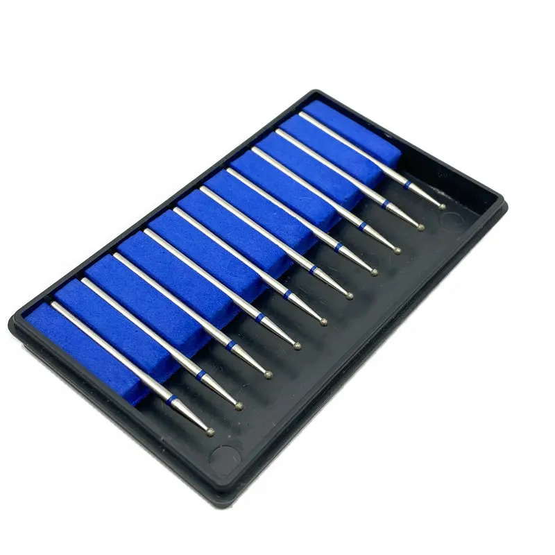 Алмазная фреза для ногтей с круглой головкой 10 шт. фрезы зубные шлифовальные